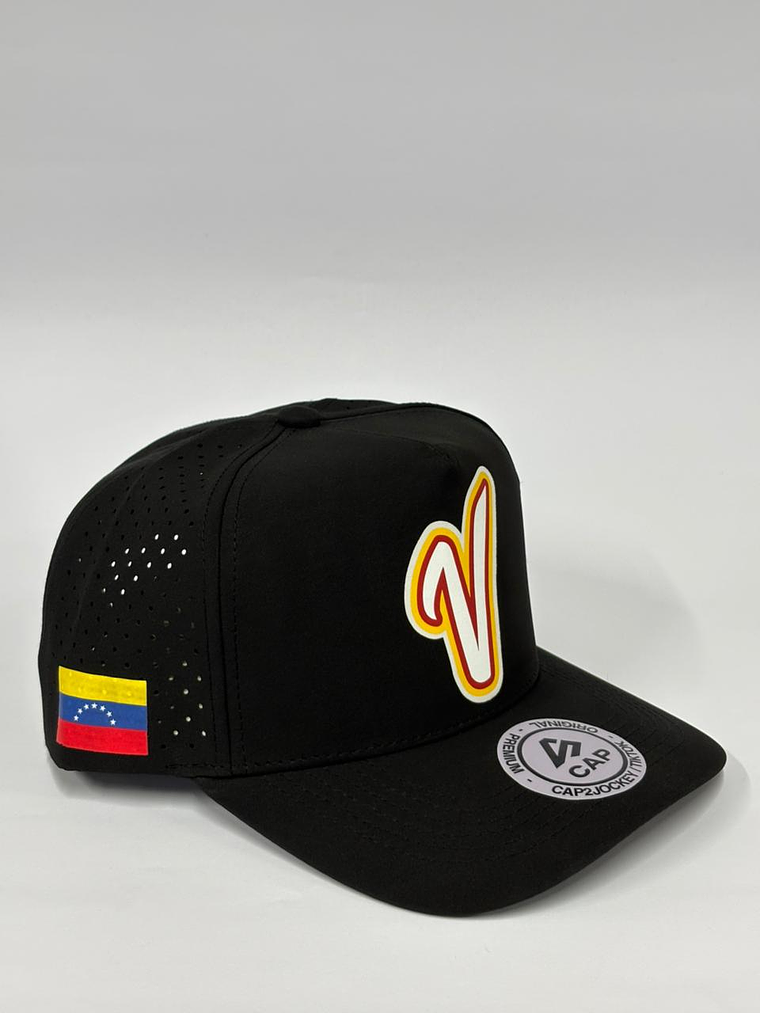 Gorra de lona 5p - Negro / V Venezuela CMB  2