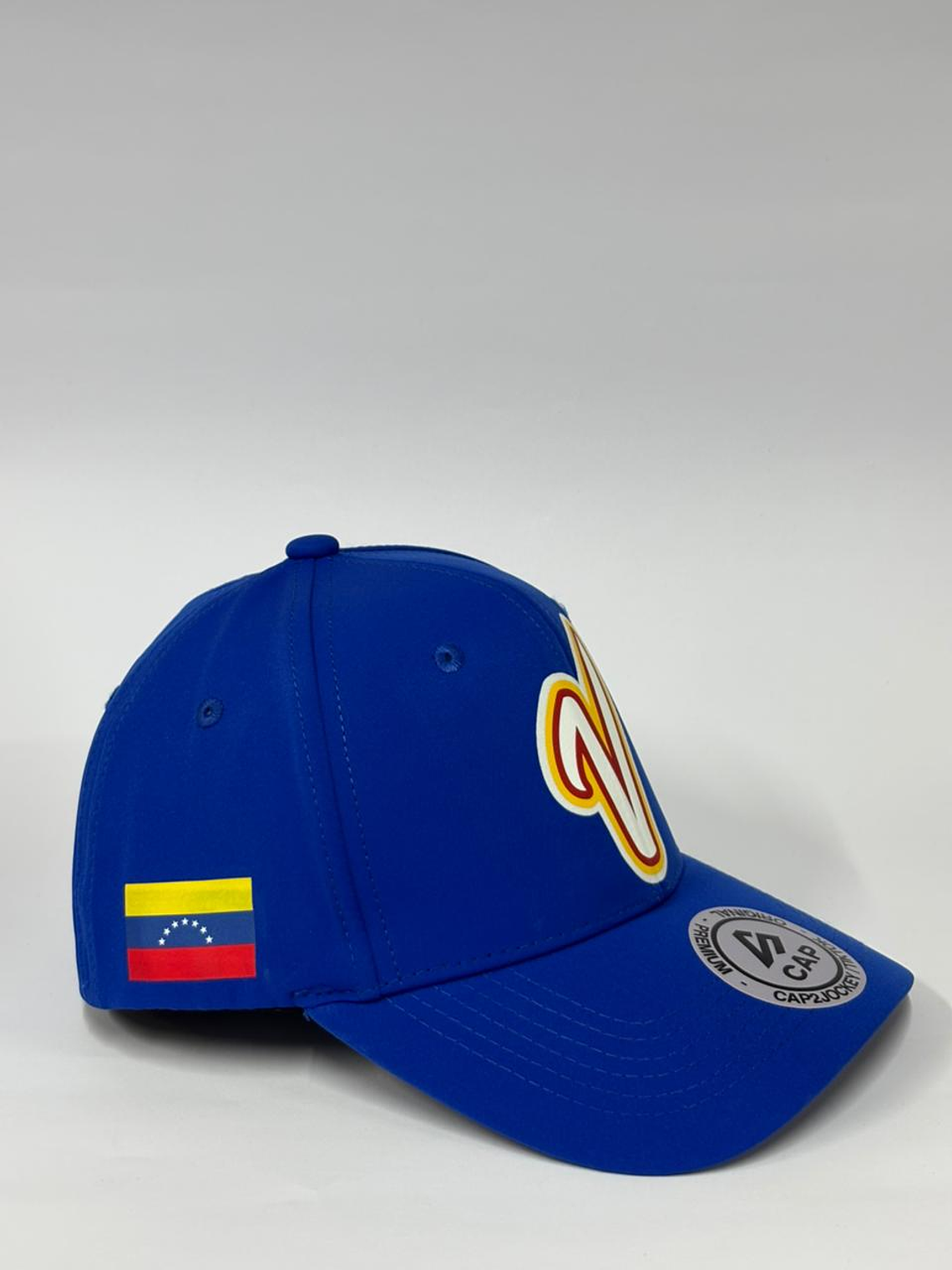 Gorra cerrada de lona 6p - Azul rey / V venezuela CMB 2
