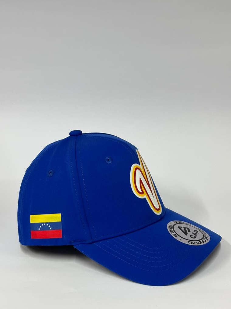 Gorra cerrada de lona 6p - Azul rey / V venezuela CMB 2