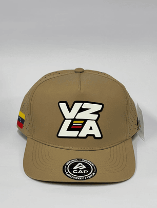 Gorra de lona 5p - Beige / VZLA  blanco