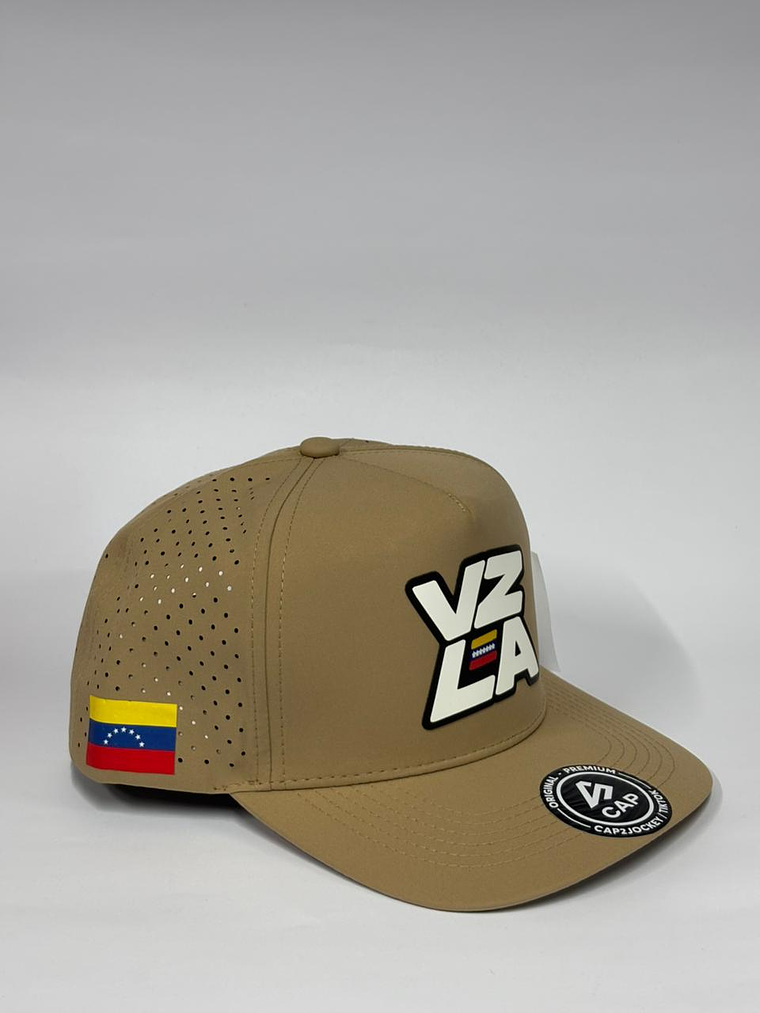 Gorra de lona 5p - Beige / VZLA  blanco 2