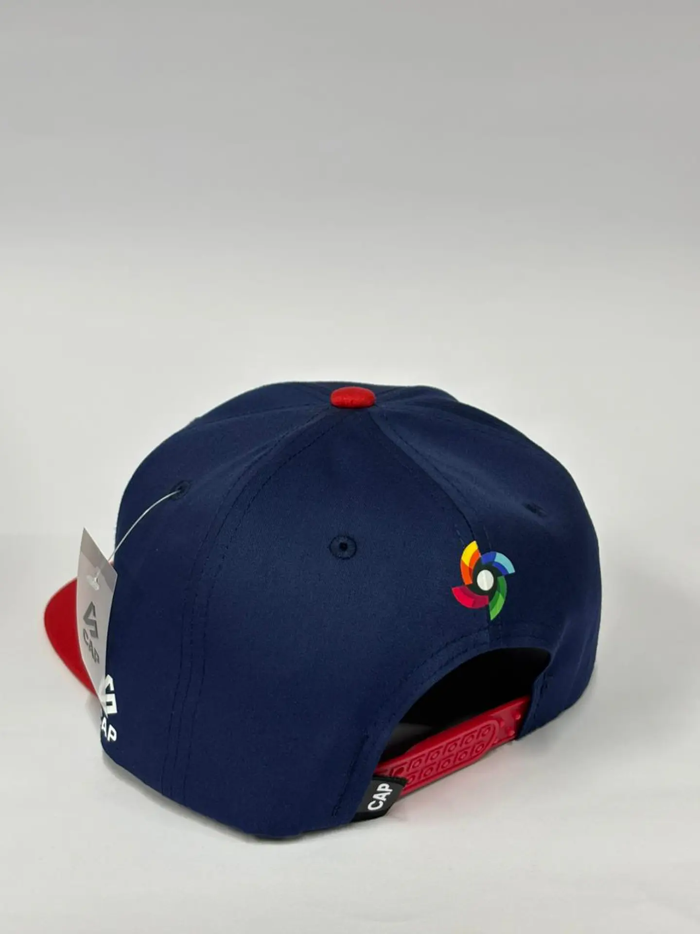 Gorra de lona 6p plana - Azul x rojo / PR - CMB  3
