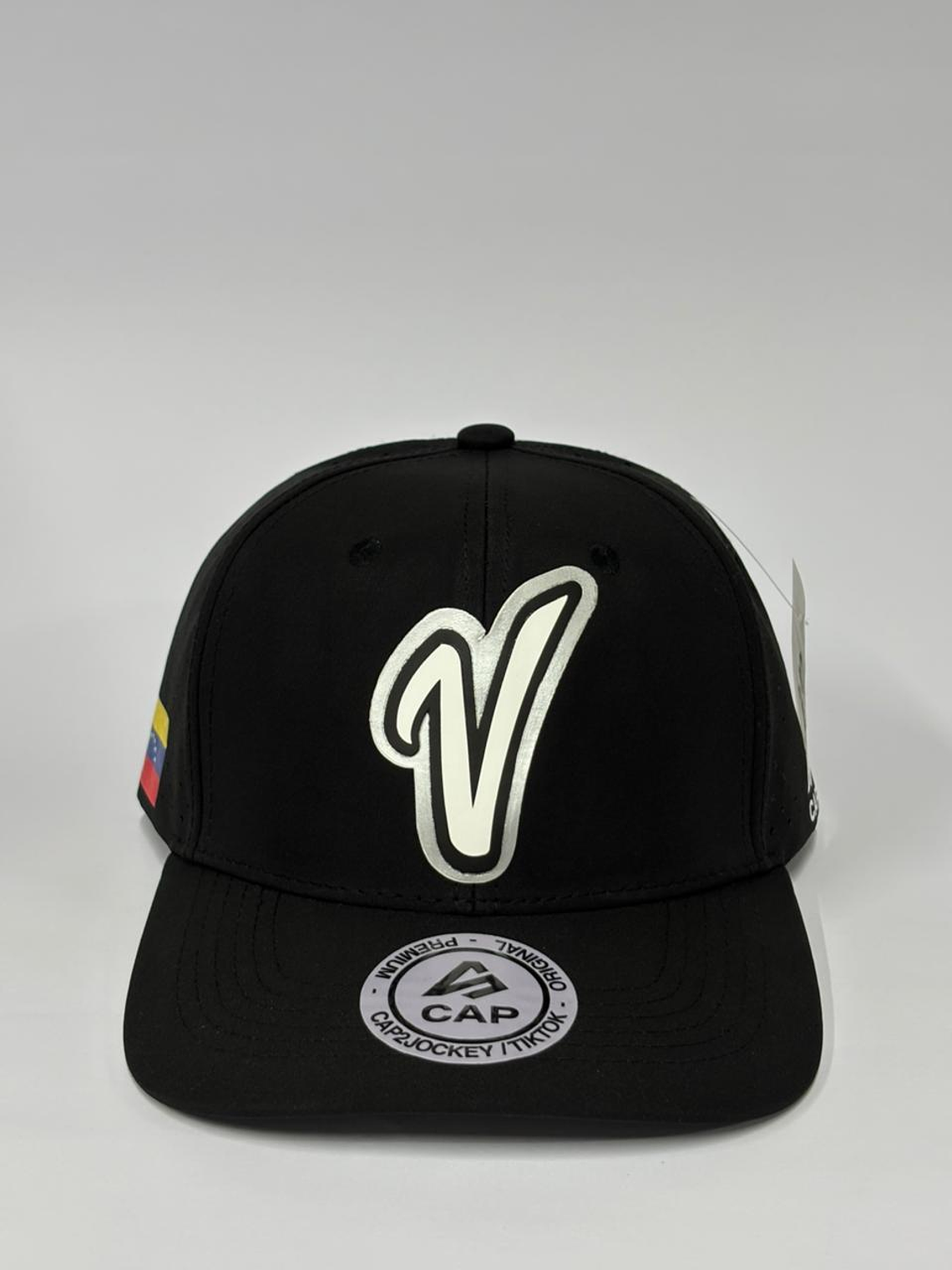 Gorra de lona 6p - Negro / Venezuela silver - CMB 1