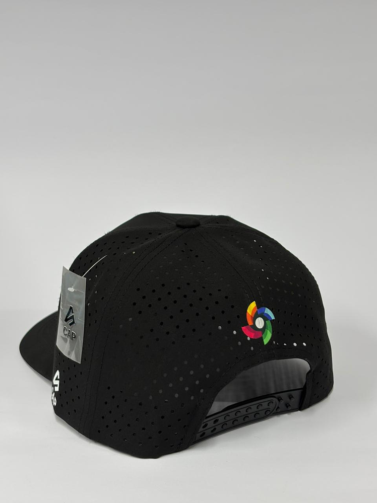 Gorra de lona 6p - Negro / Venezuela silver - CMB 3