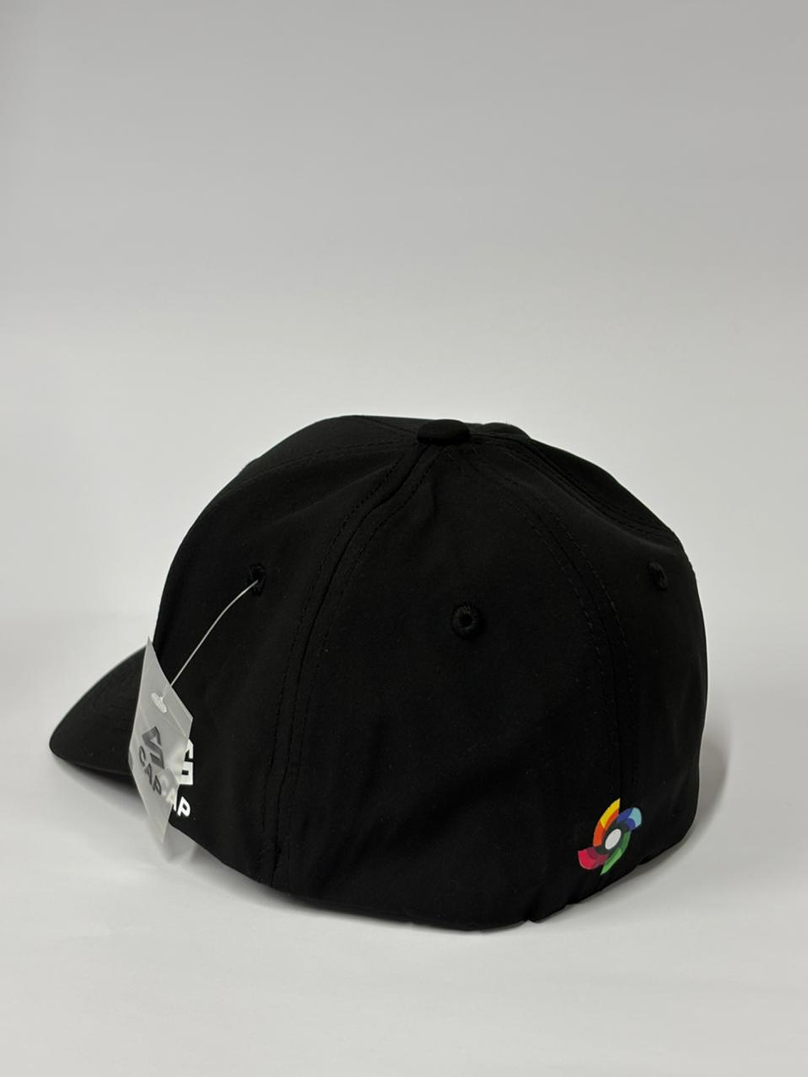 Gorra de lona 6p cerrada - Negro / V Venezuela CMB  3