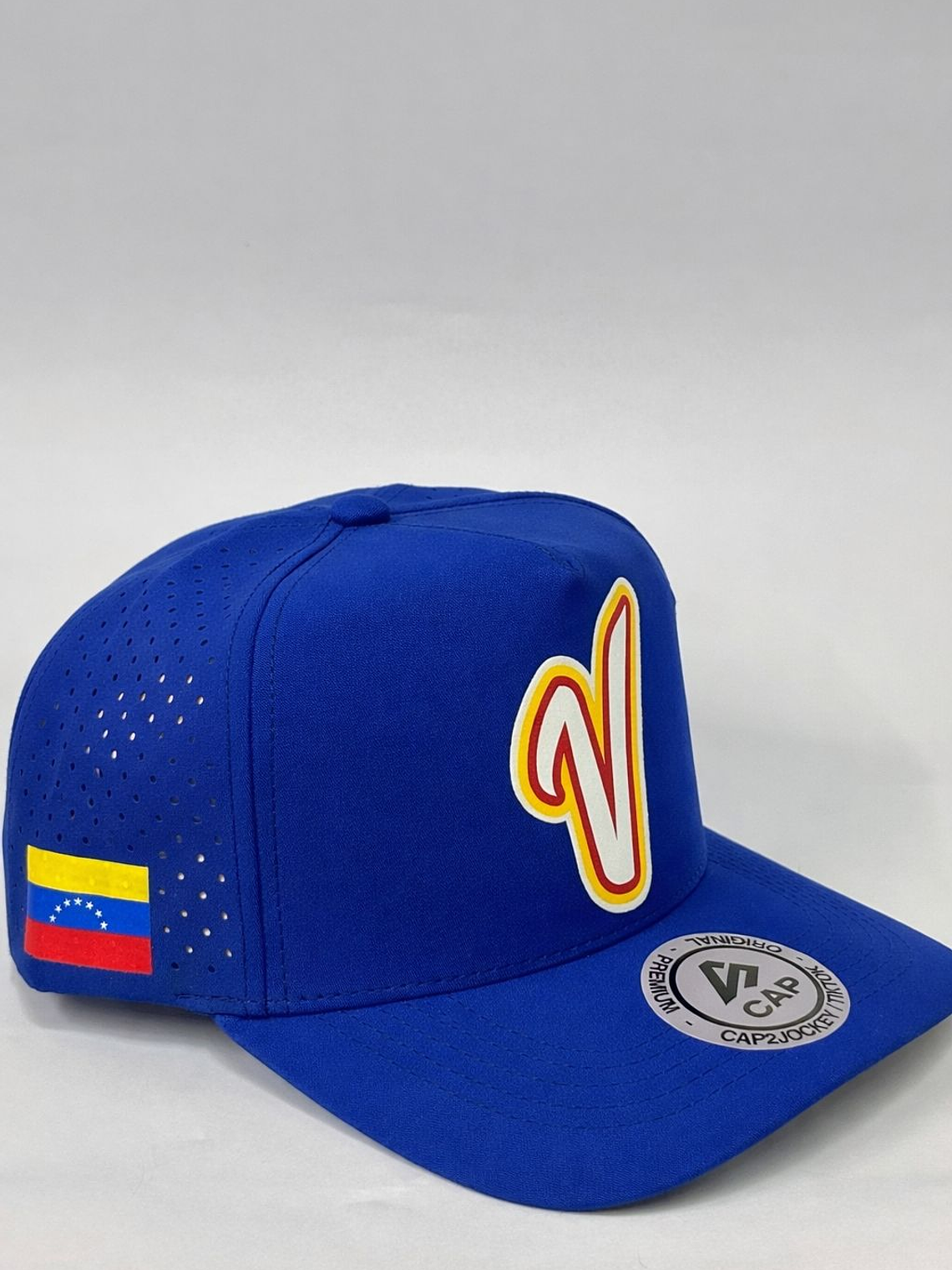 Gorra de lona 5p - Azul rey / V Venezuela oficial CMB  2