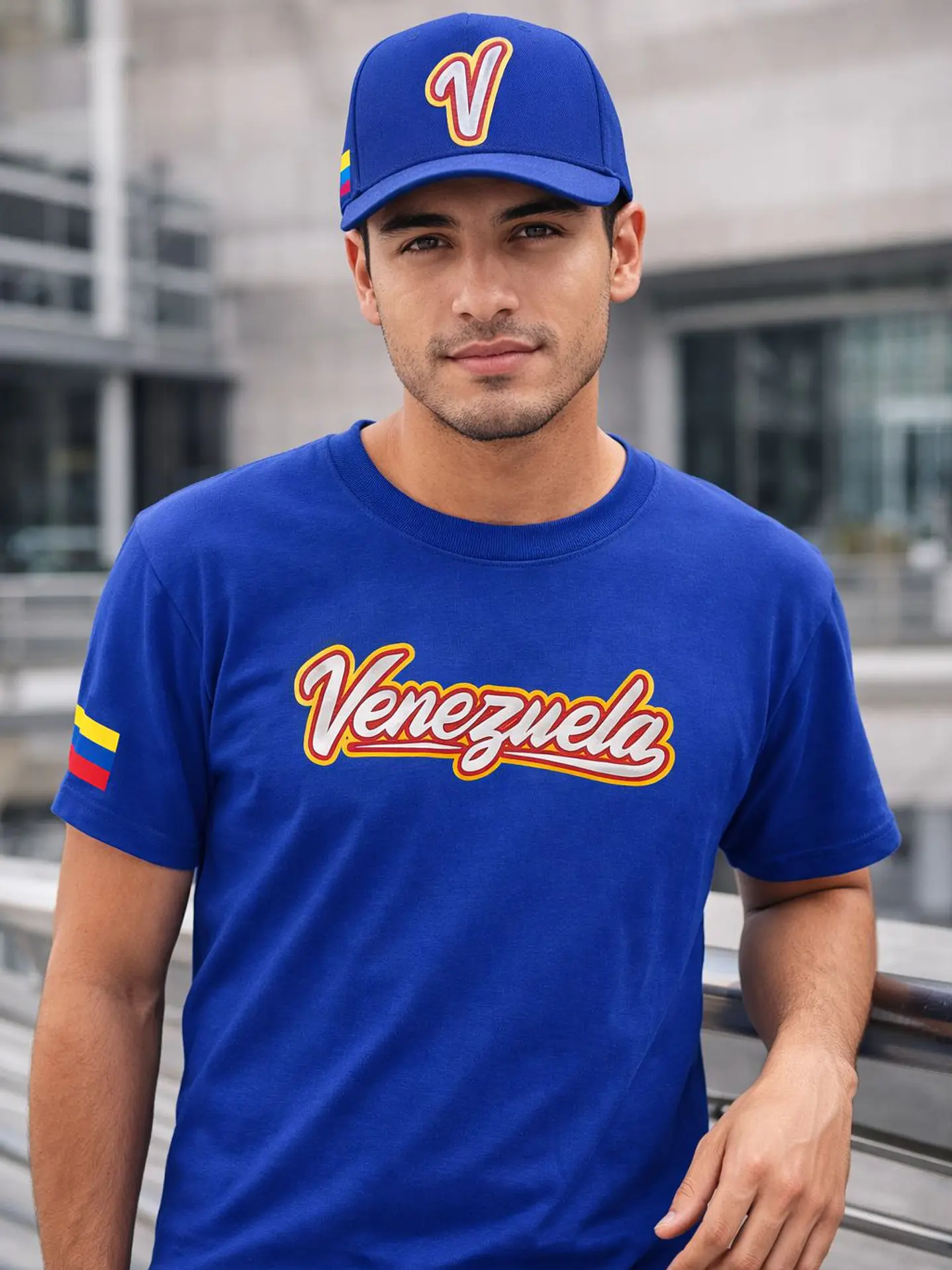 Polera de algodón - Azul Rey / Venezuela - CMB  1