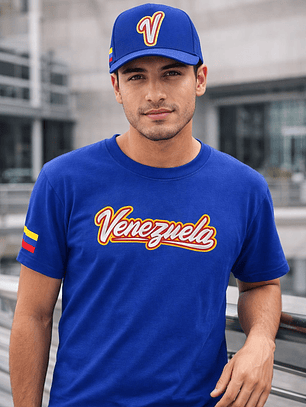 Polera de algodón - Azul Rey / Venezuela - CMB 