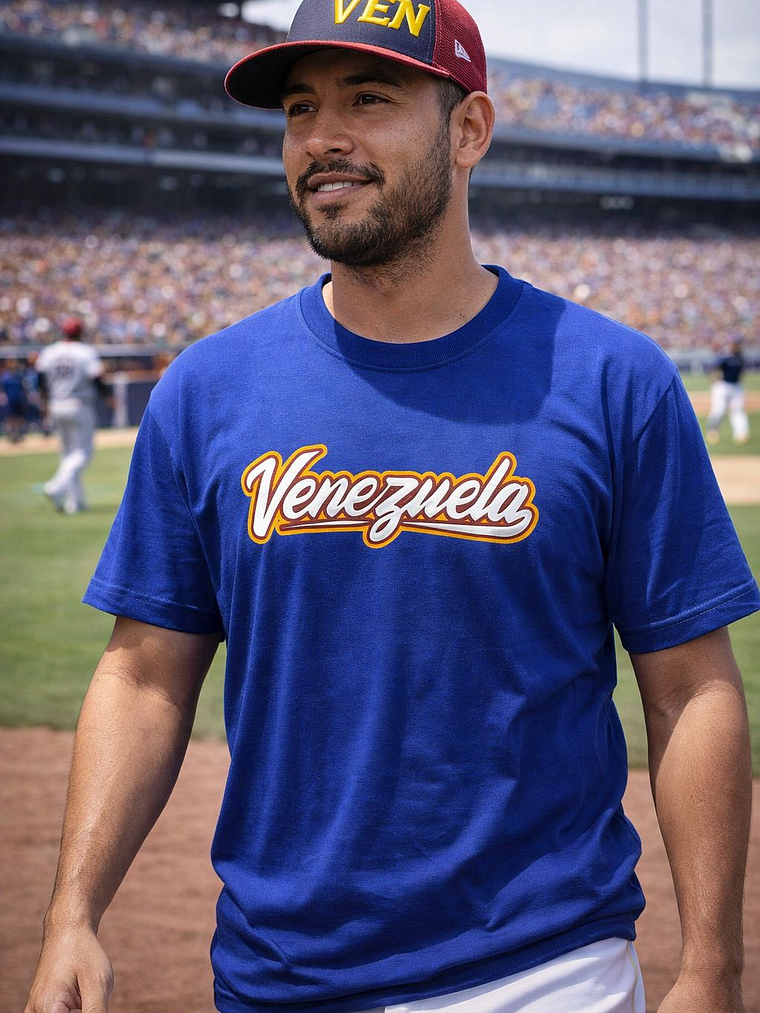 Polera de algodón - Azul Rey / Venezuela - CMB  3