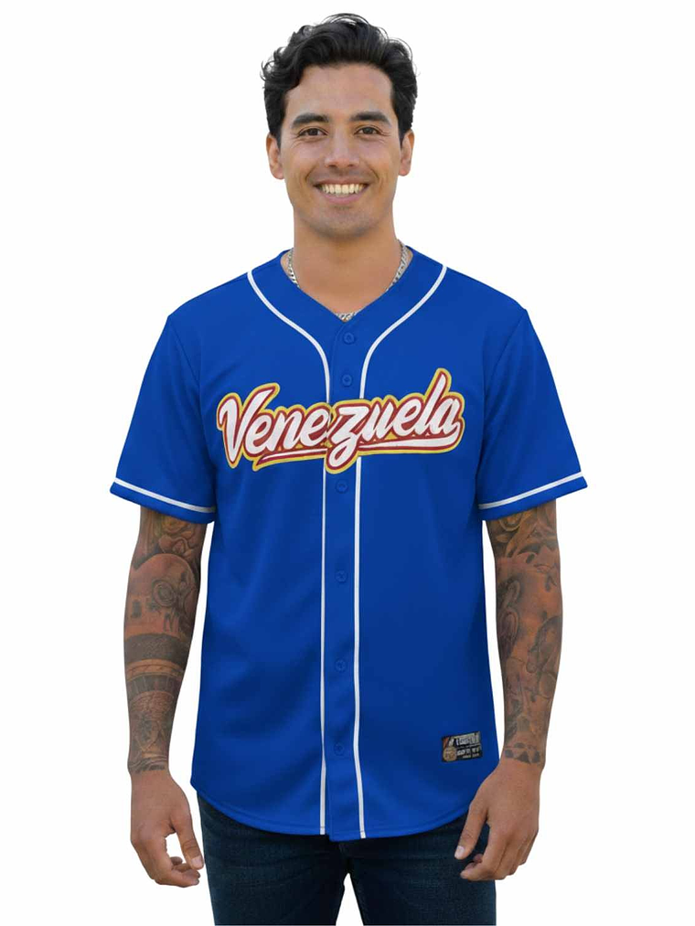 Camisa de Beisbol - Azul Rey  / Venezuela  1