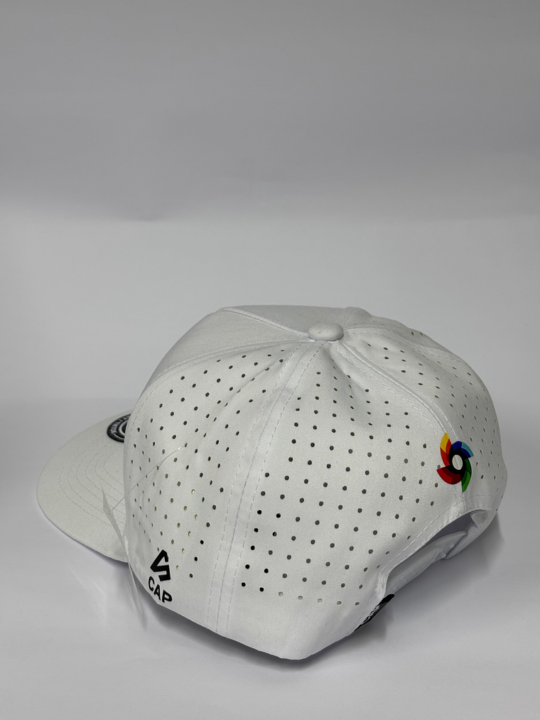 Gorra de láser 5 paneles blanca / Clásico Béisbol Campeones Venezuela 3