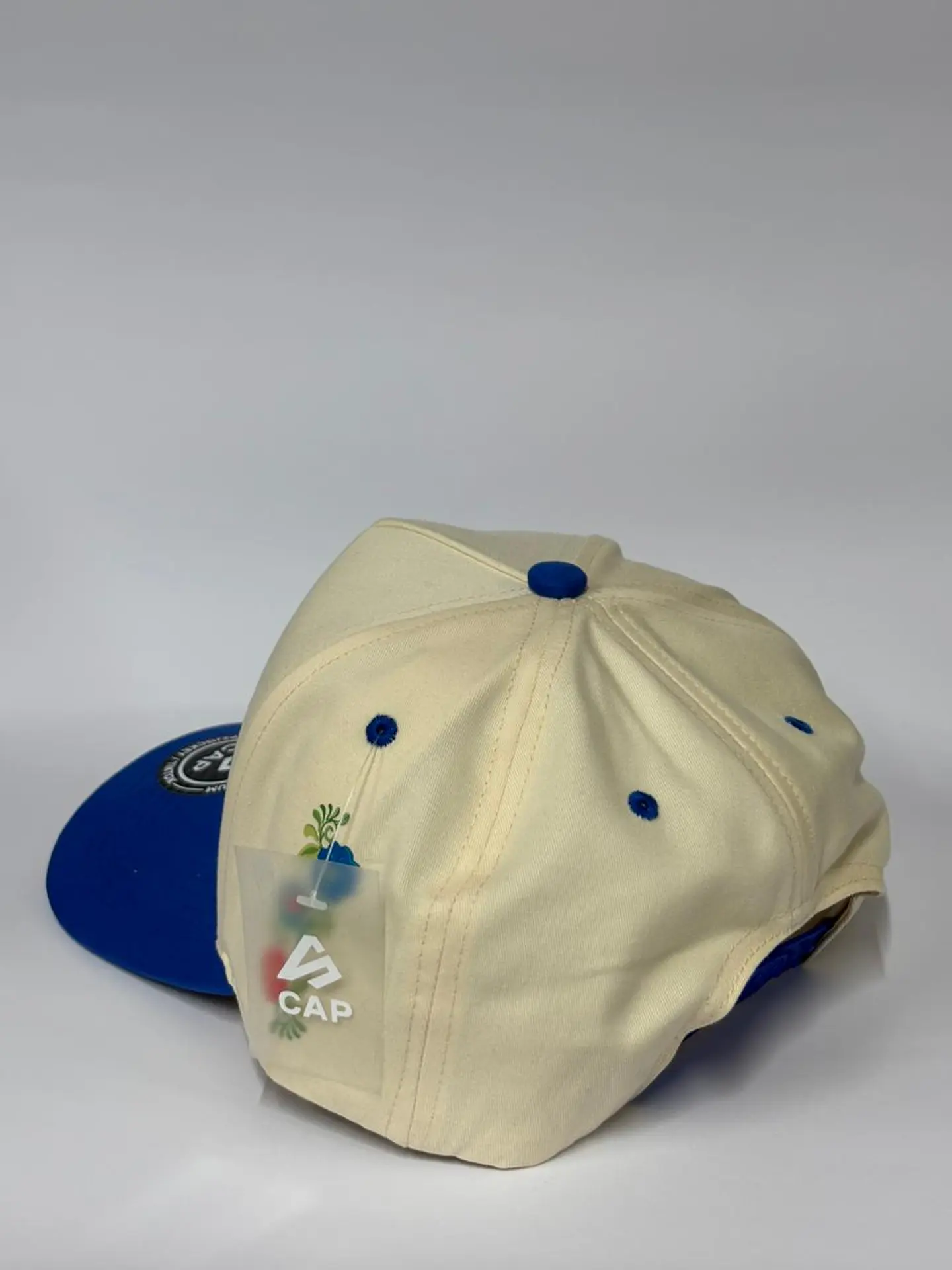 Gorra de lona 5p - Beige x Azul /  Venezuela  flower  3