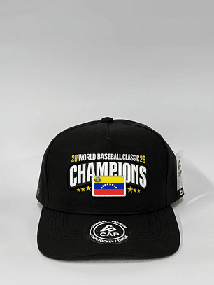 Gorra de  5p con laser - Negro / Champions Venezuela 2026  WBC