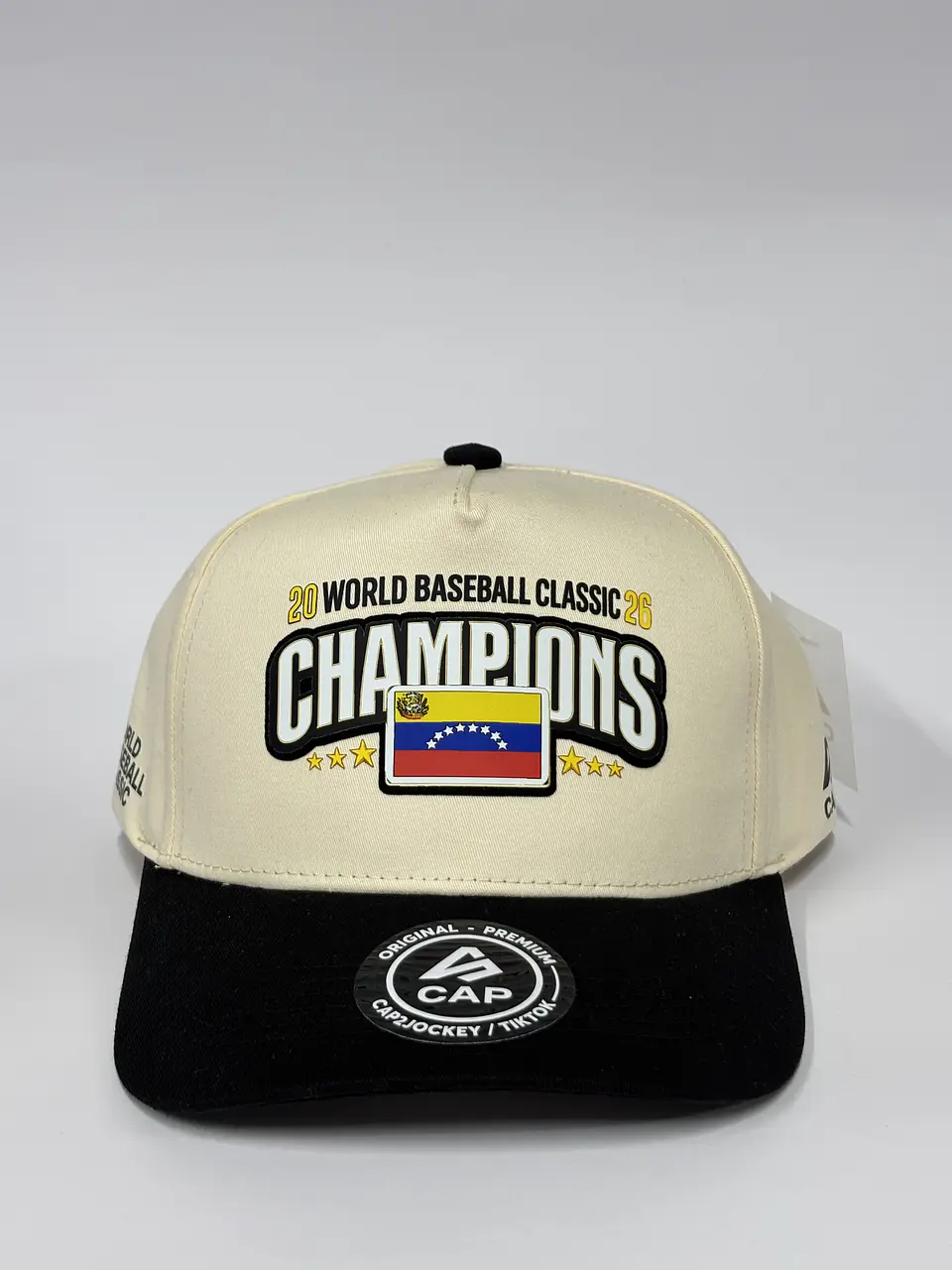 Gorra de lona 5p bicolor - Beige x negro / Champions V - WBC 1