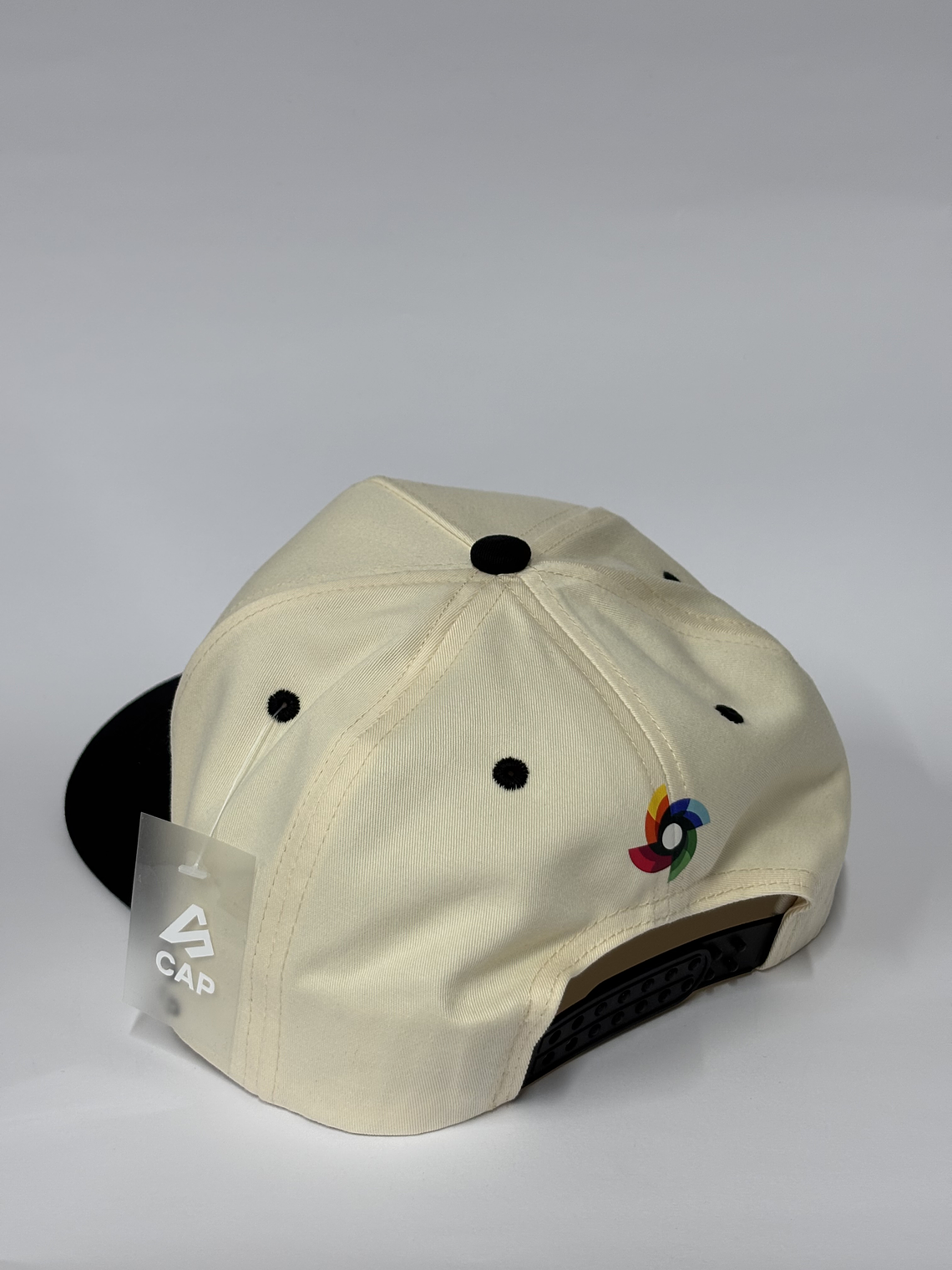Gorra de lona 5p bicolor - Beige x negro / Champins V - WBC 3