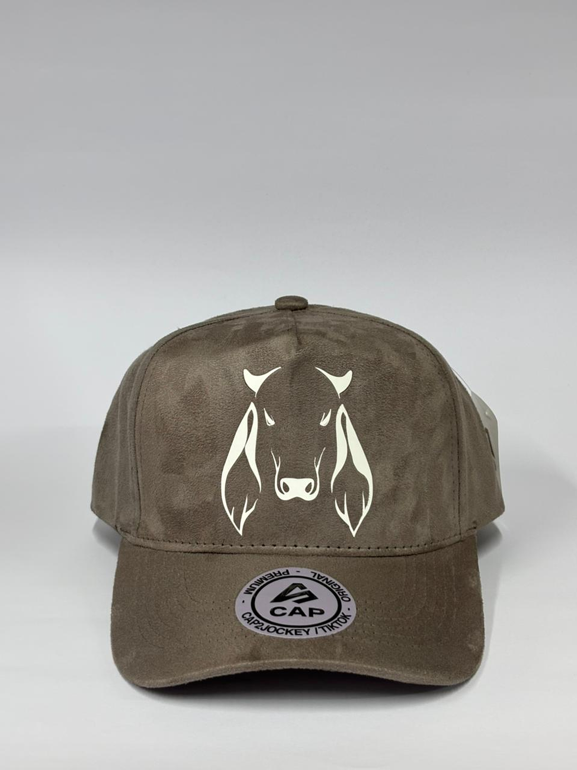 Gorra de gamuza 5p - Toro cebú / Gris   1