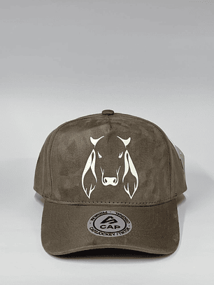 Gorra de gamuza 5p - Toro cebú / Gris  