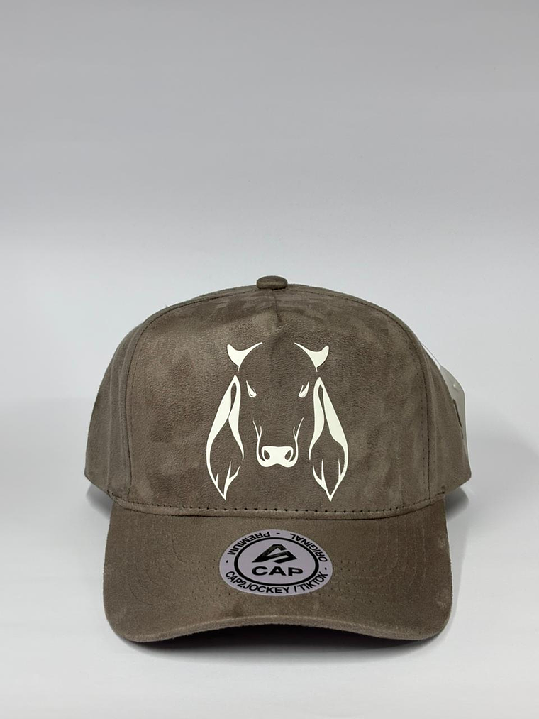 Gorra de gamuza 5p - Toro cebú / Gris   1