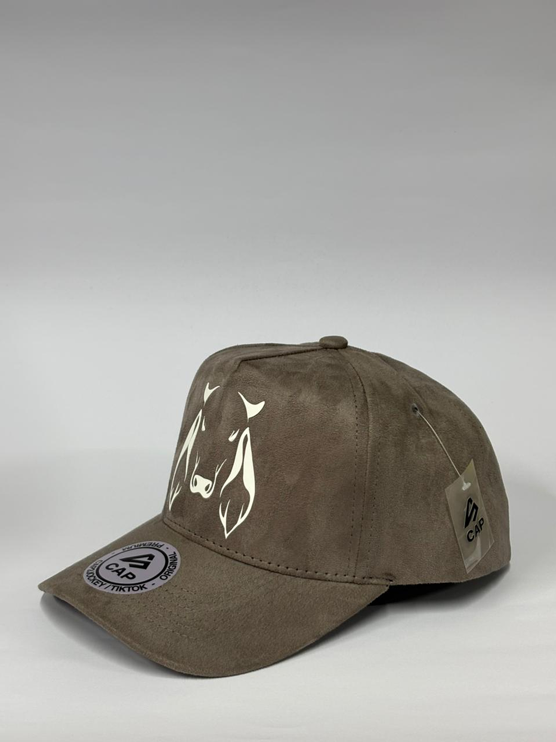 Gorra de gamuza 5p - Toro cebú / Gris   2
