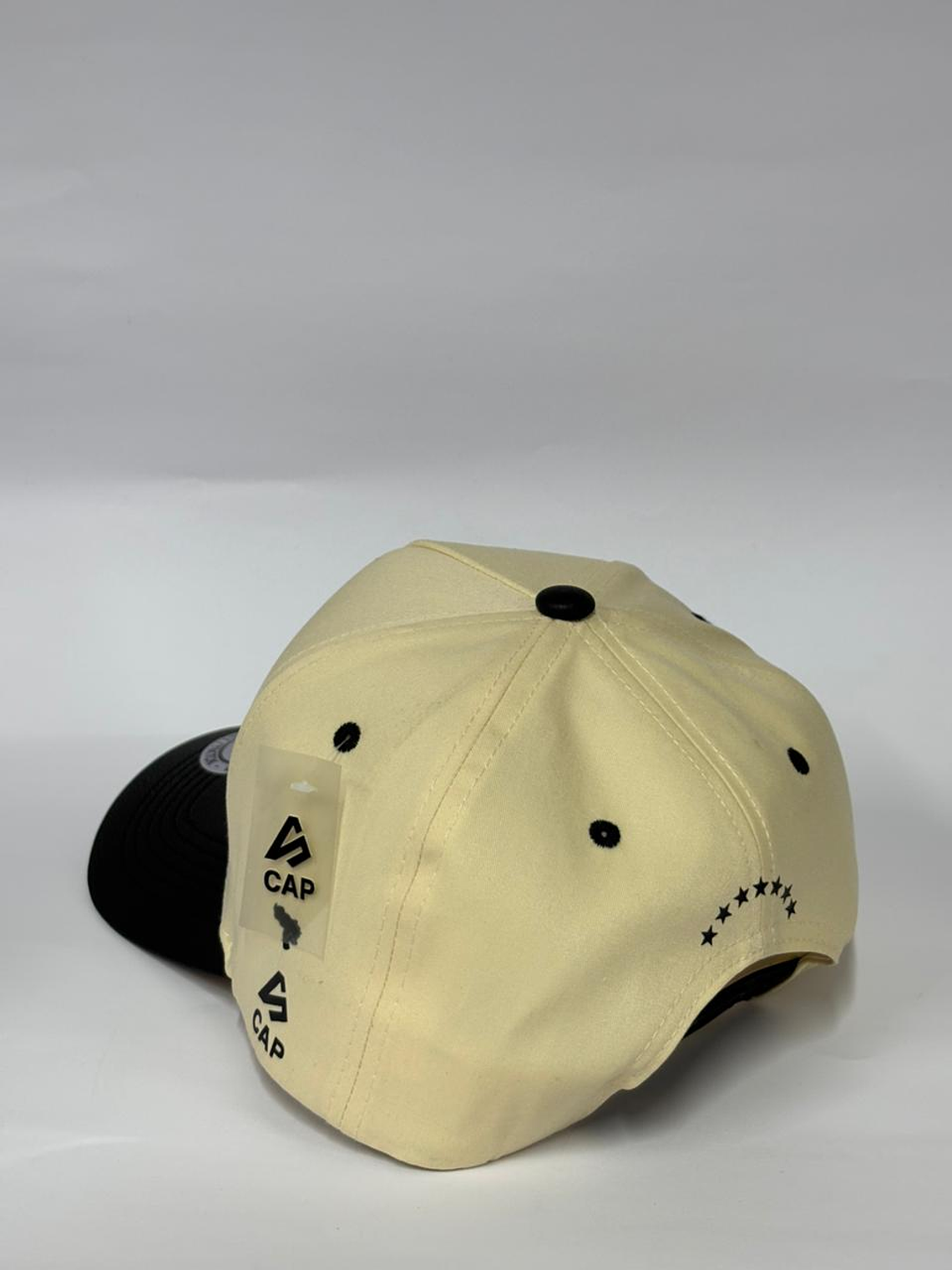 Gorra de lona 5p - Beige x negro / Vzla gold  3