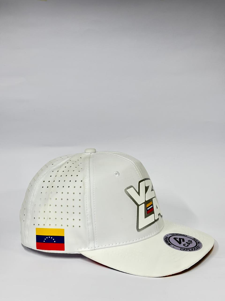 Gorra de lona 6p - Blanco / Vzla silver  2