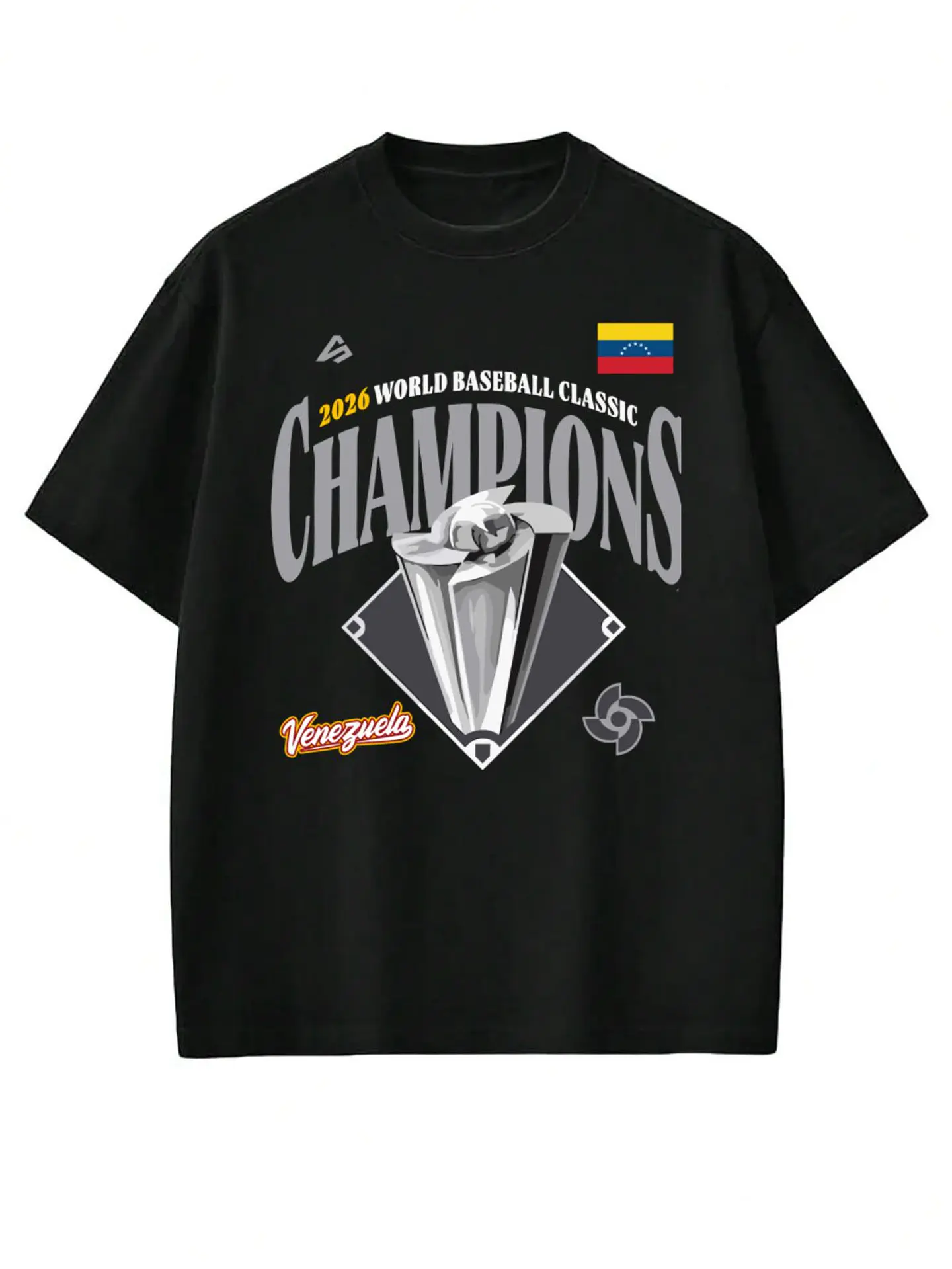 Polera de algodón 100% - Negro / Champions Venezuela   1