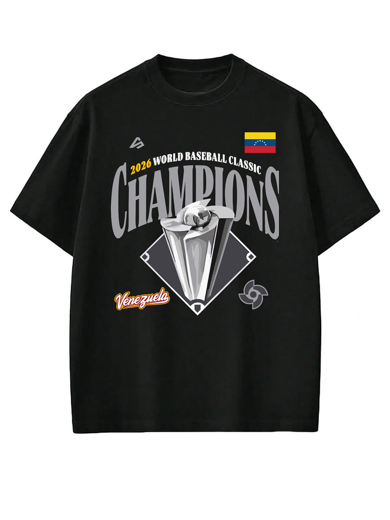 Polera de algodón 100% - Negro / Champions Venezuela   1