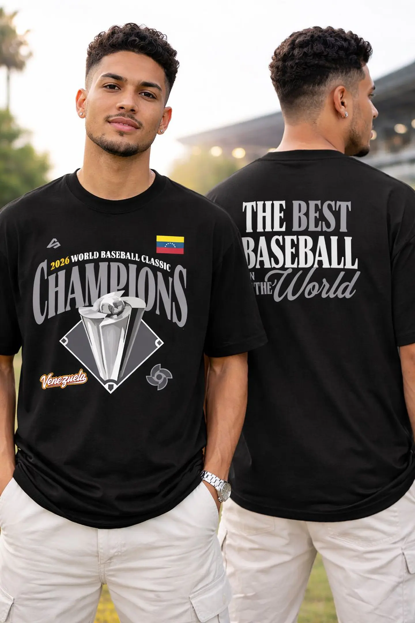 Polera de algodón 100% - Negro / Champions Venezuela   3