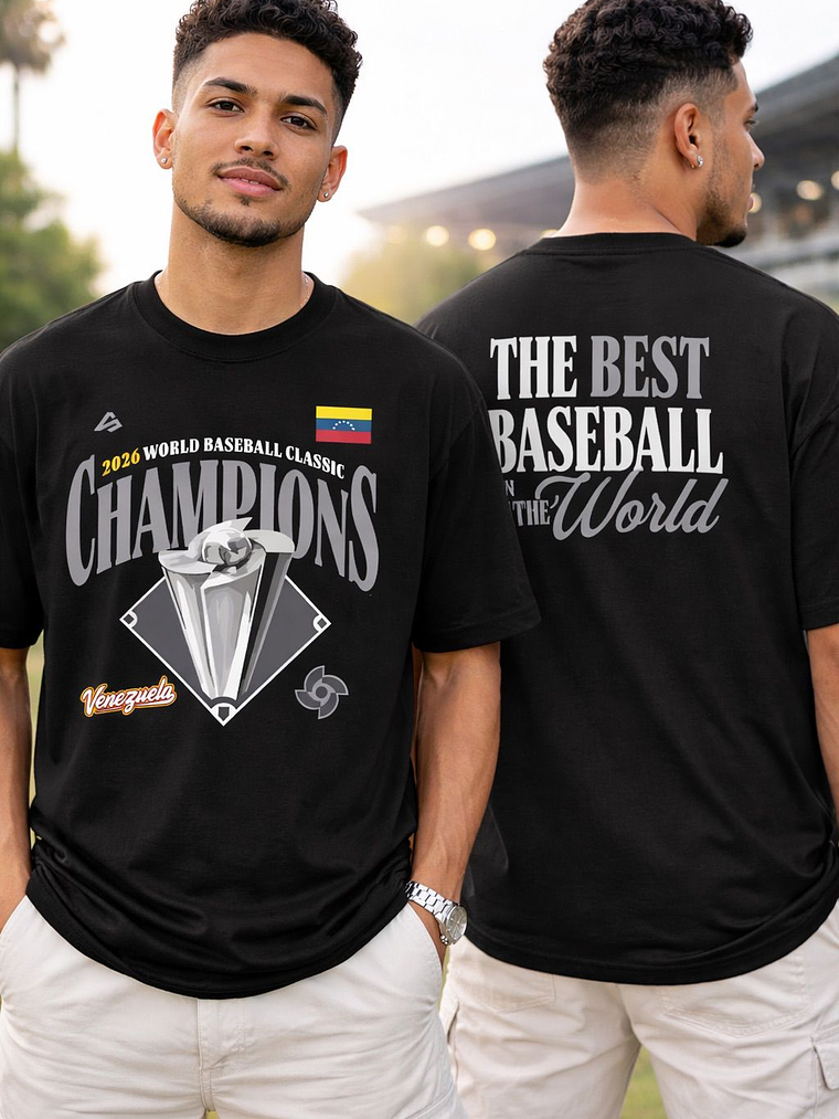 Polera de algodón 100% - Negro / Champions Venezuela   3