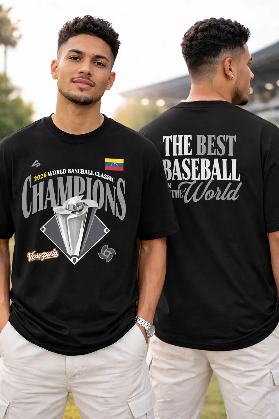 Polera de algodón 100% - Negro / Champions Venezuela   3