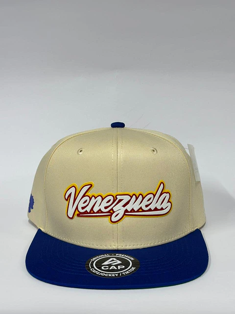Gorra plana 6p - Beige x azul / Venezuela 3D