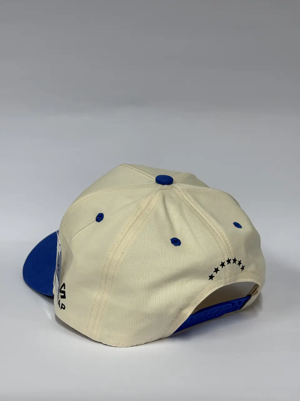 Gorra de lona 5p - Beige x azul / V tricolor  4