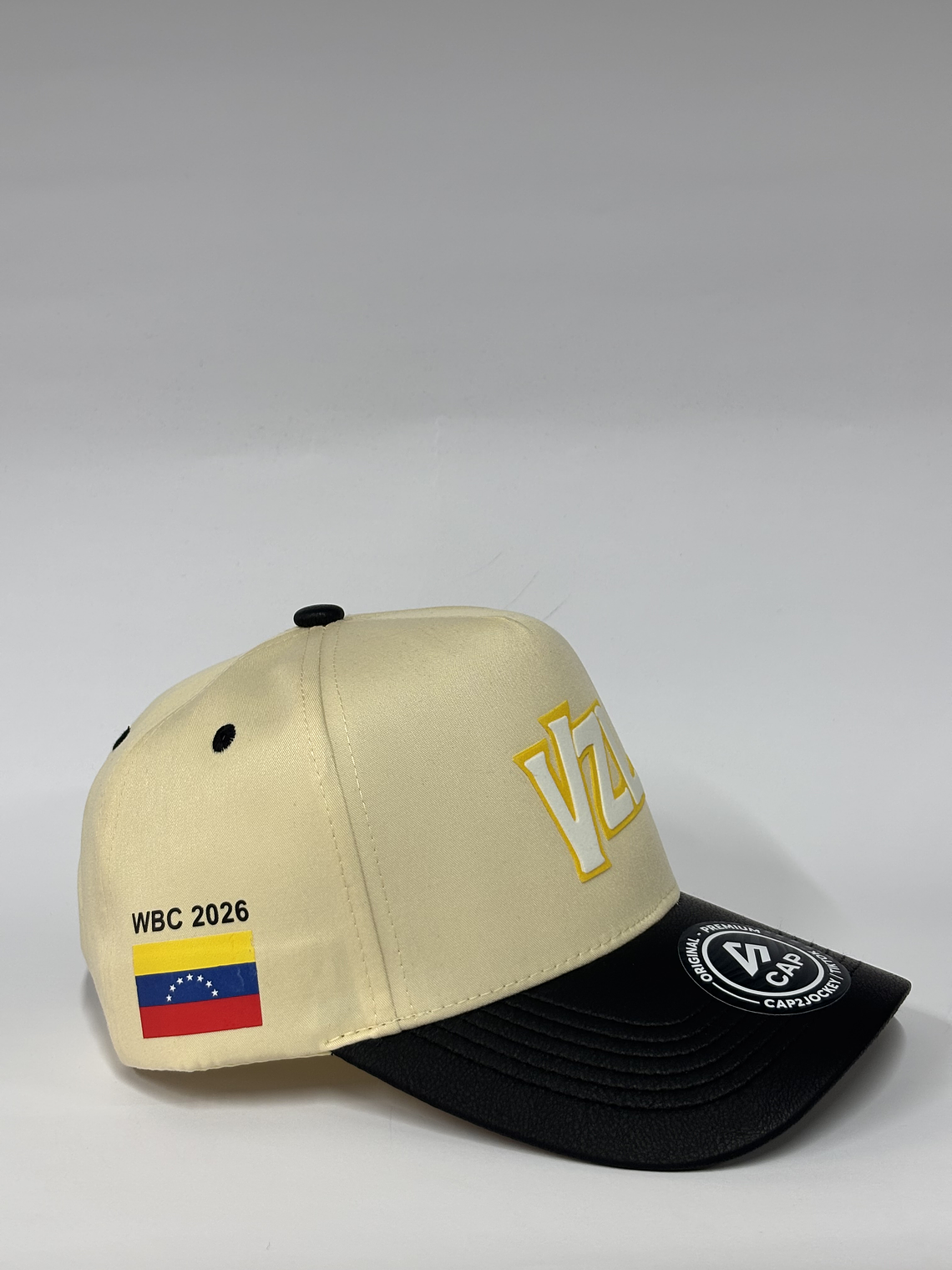 Gorra de lona 5p - beige x negro / VzL  2