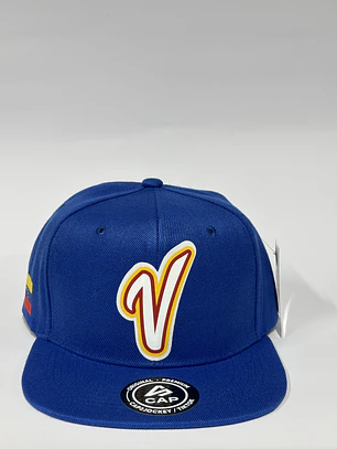 Gorra plana de 6p - Azul rey / Venezuela CWB