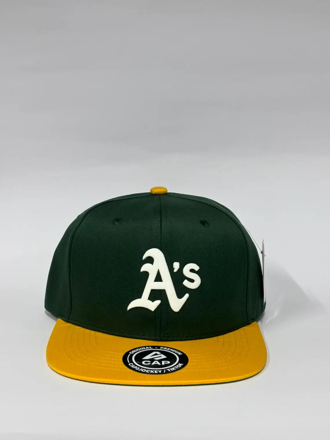 Gorra plana de 6p - Verde x amarillo / A´s  1