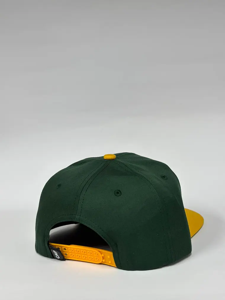 Gorra plana de 6p - Verde x amarillo / A´s  3