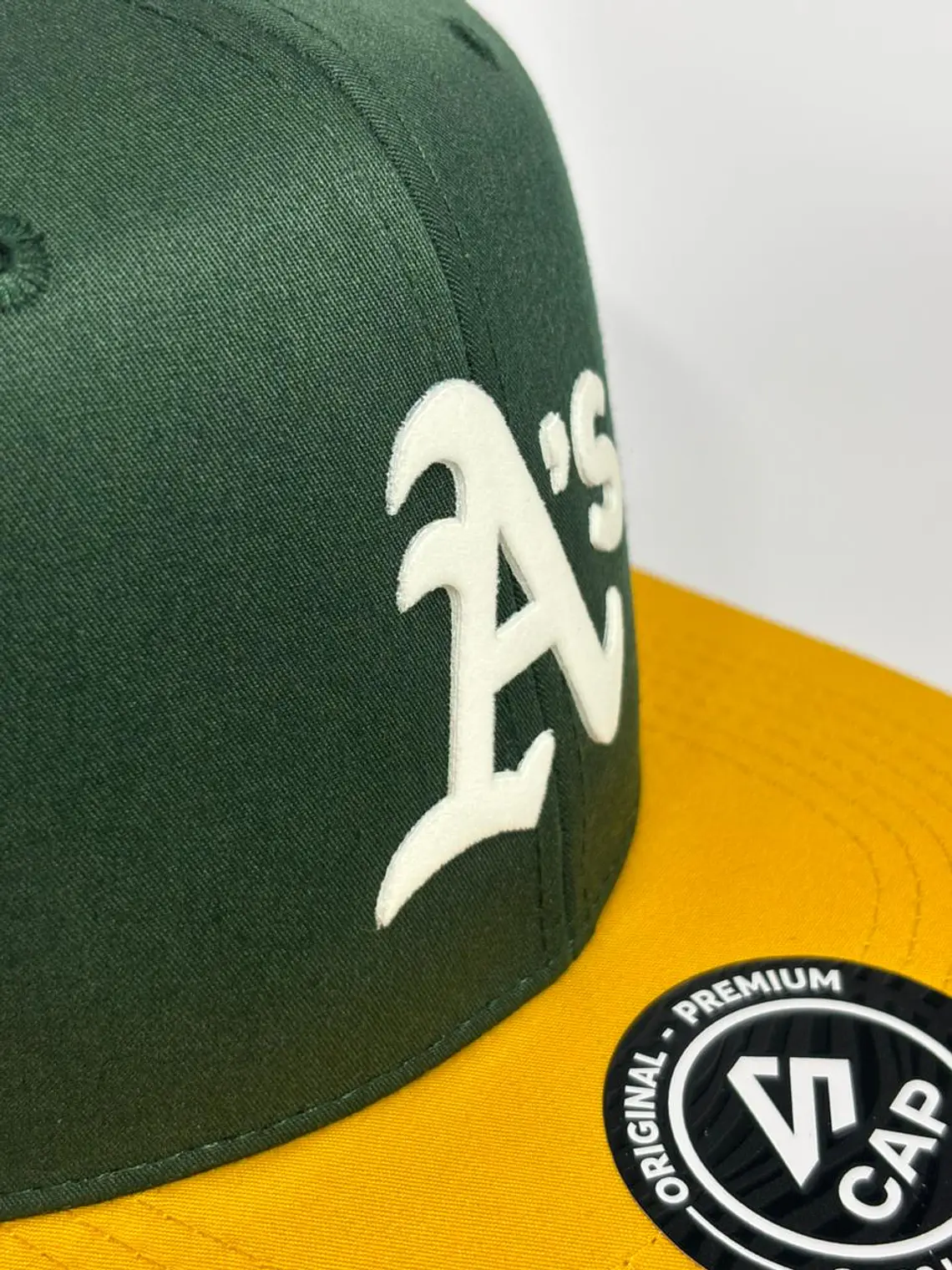 Gorra plana de 6p - Verde x amarillo / A´s  4