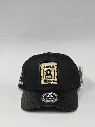 Gorra de lona 5p - Negro full / Oveja negra pro