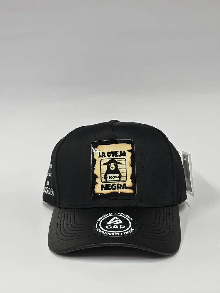 Gorra de lona 5p - Negro full / Oveja negra pro 1