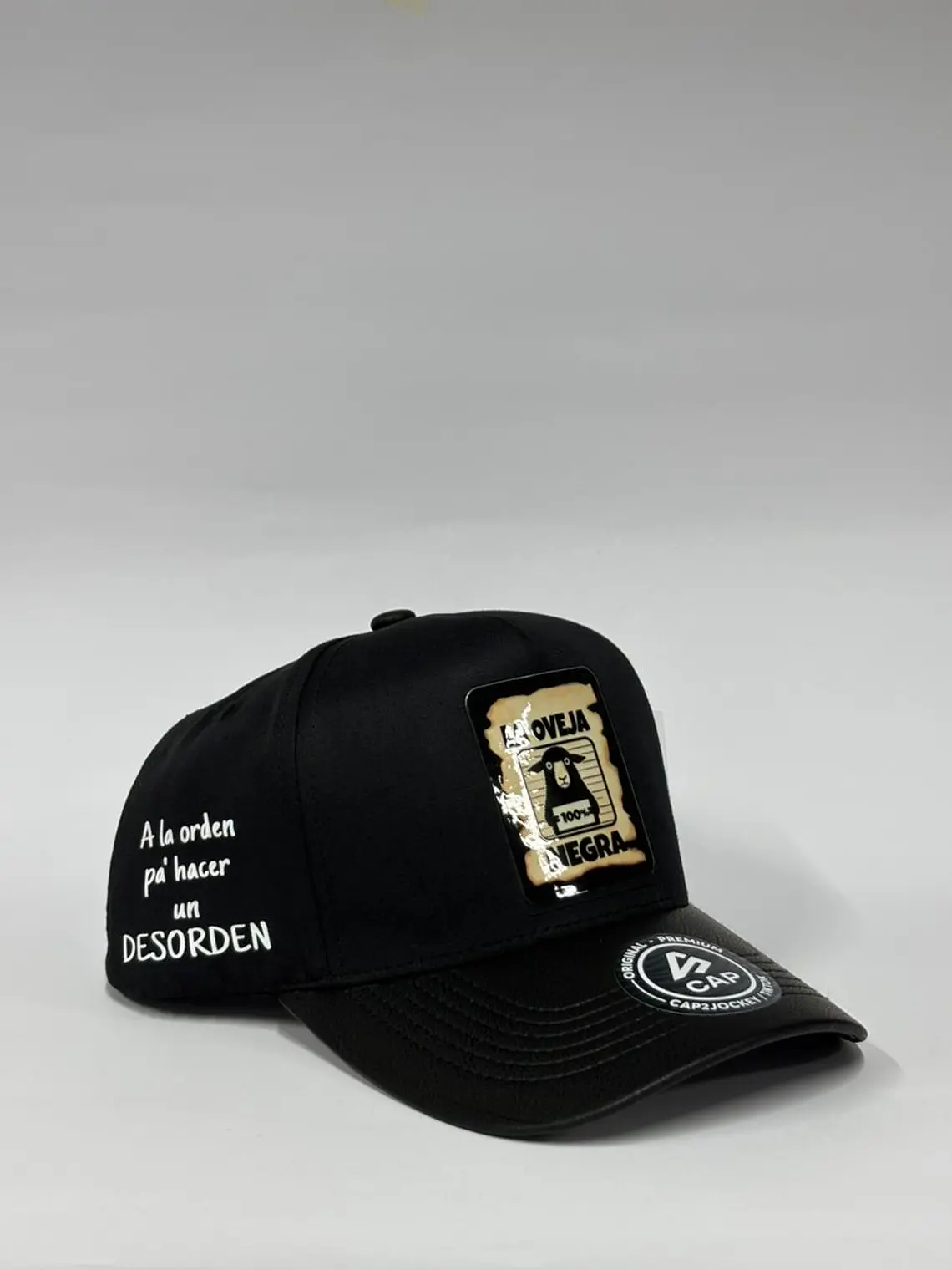 Gorra de lona 5p - Negro full / Oveja negra pro 2