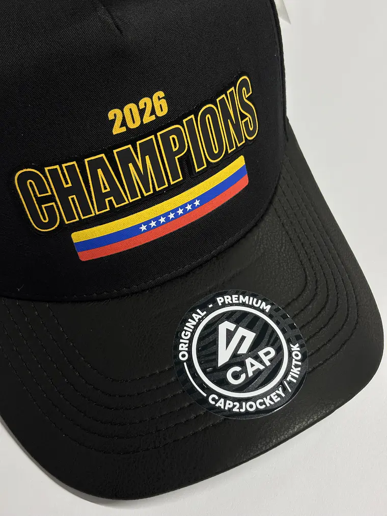 Gorra de lona 5p - Negro / Champions 2026 vzla  5