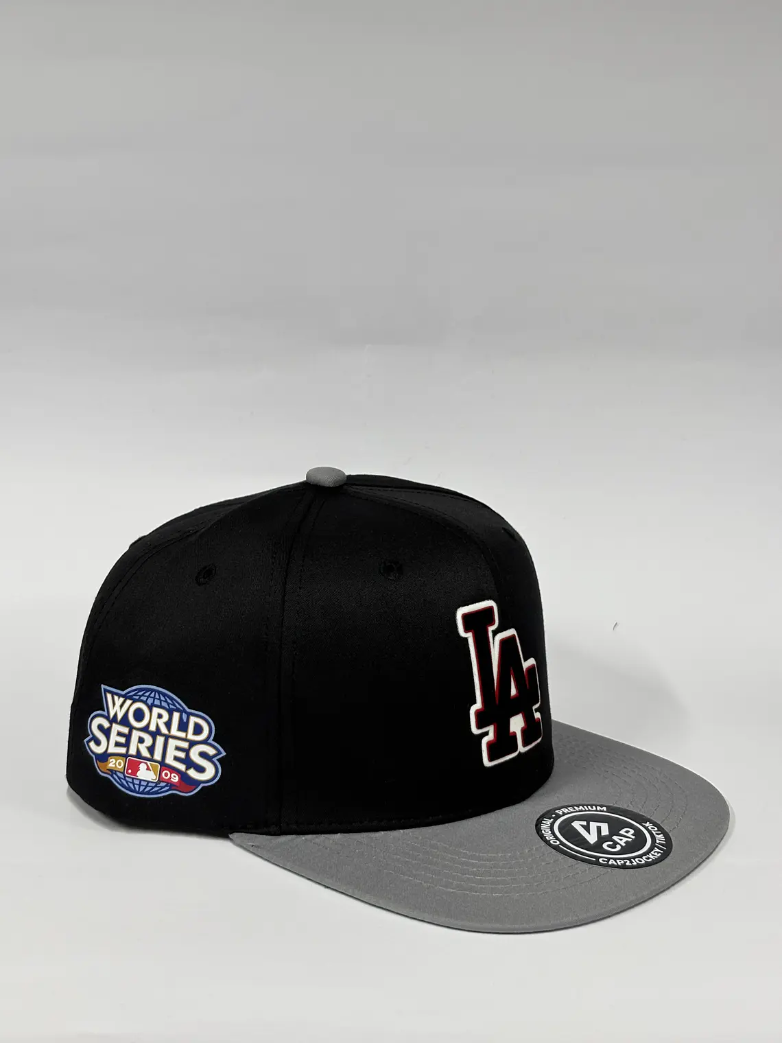 Gorra plana bitono 6p - Negro x Gris / LA trick 2