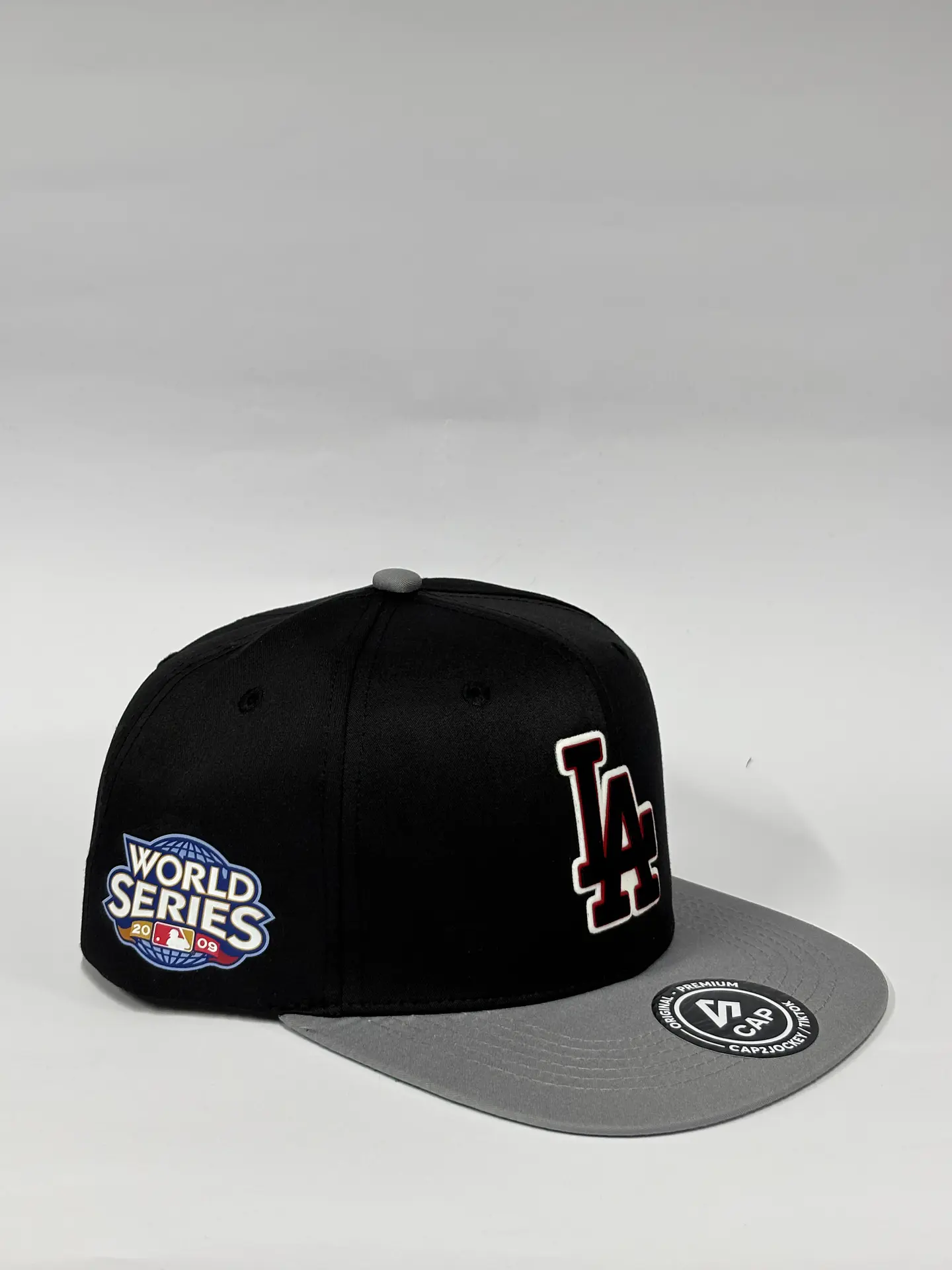 Gorra plana bitono 6p - Negro x Gris / LA trick 2