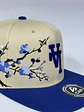Gorra plana de 6p - Beige x Azul R / LA Floreada  - Miniatura 3