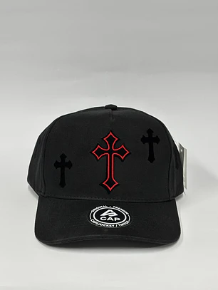 Gorra de lona 5p - Negro / Cruz de noche 