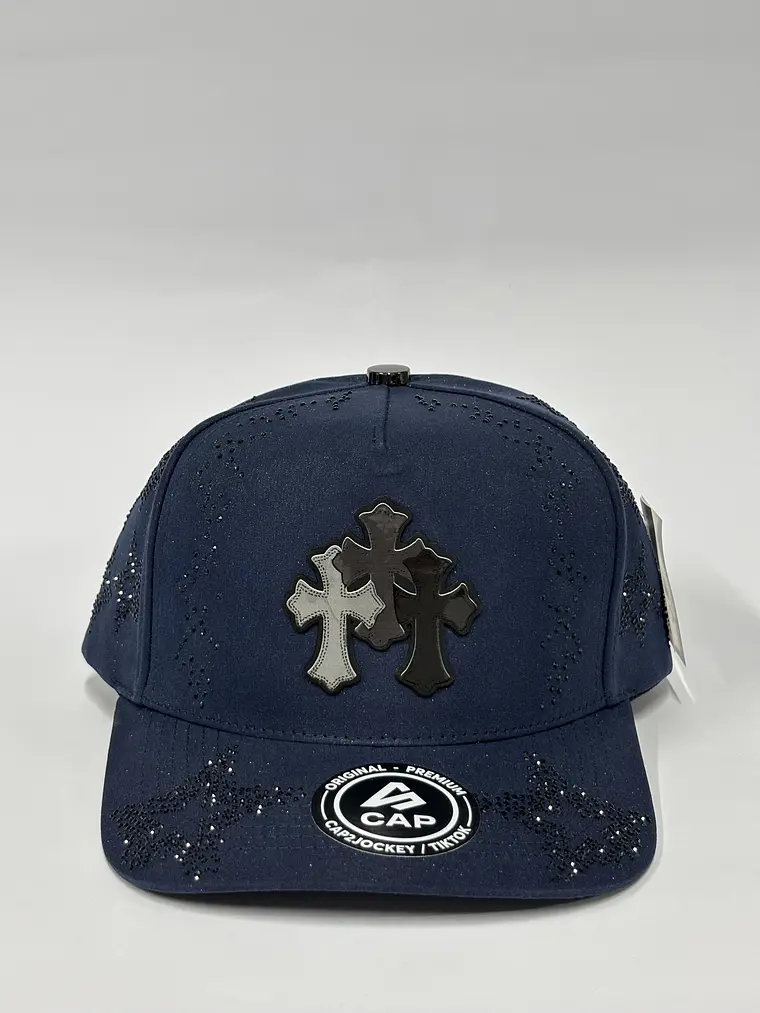 Gorra de lona 5p con cristales - Azul M / Cross Royal  1