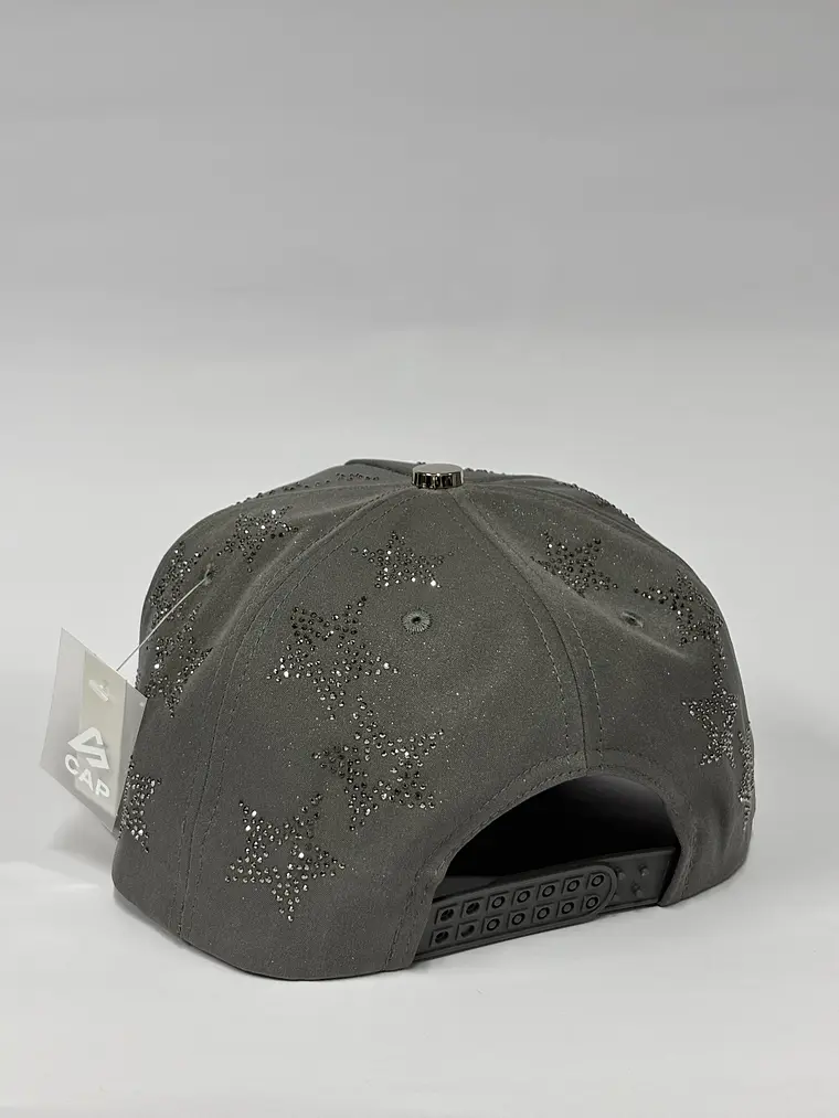 Gorra de lona 5p con cristales - Gris claro / Cross royal  3