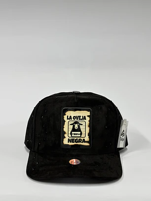 Gorra de gamuza 5p x cristales  - Negro / Oveja negro 2.0