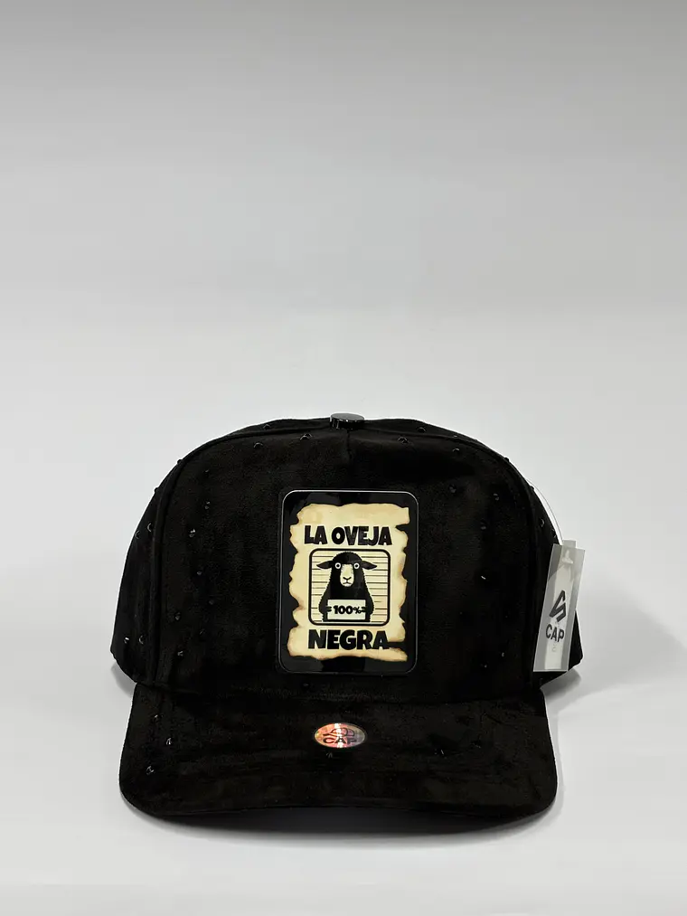 Gorra de gamuza 5p x cristales  - Negro / Oveja negro 2.0 1