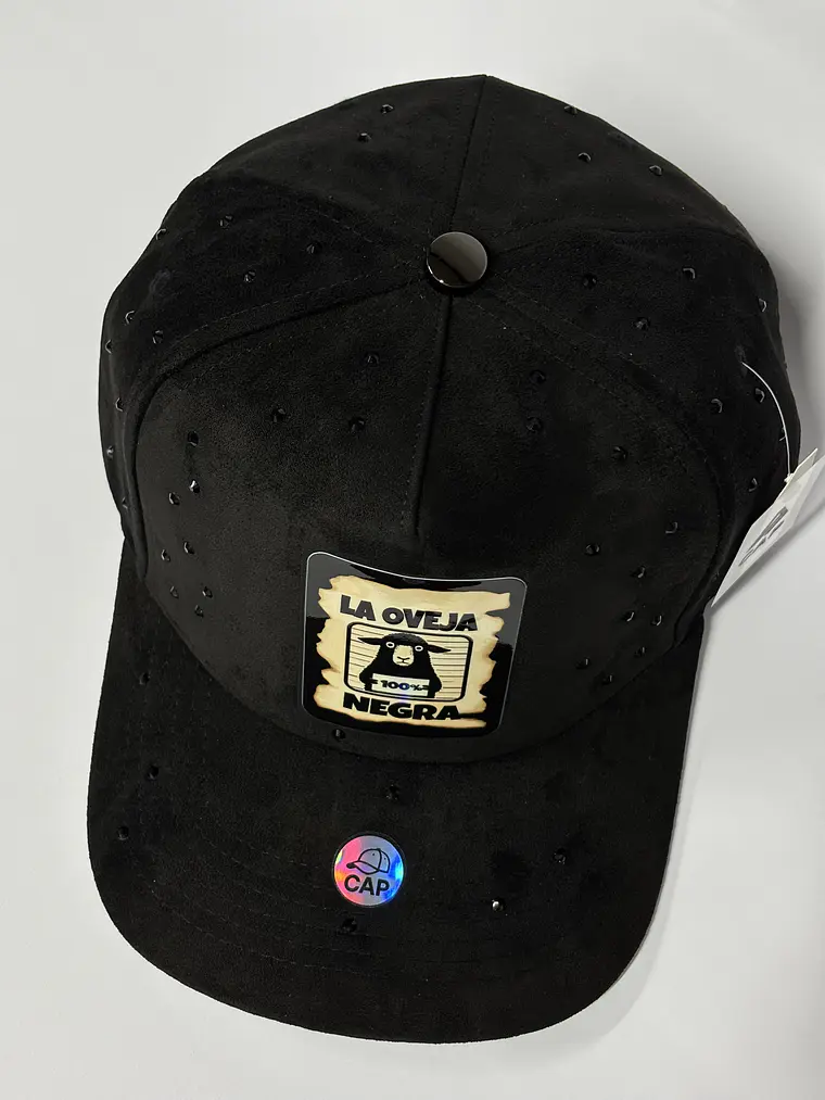 Gorra de gamuza 5p x cristales  - Negro / Oveja negro 2.0 3